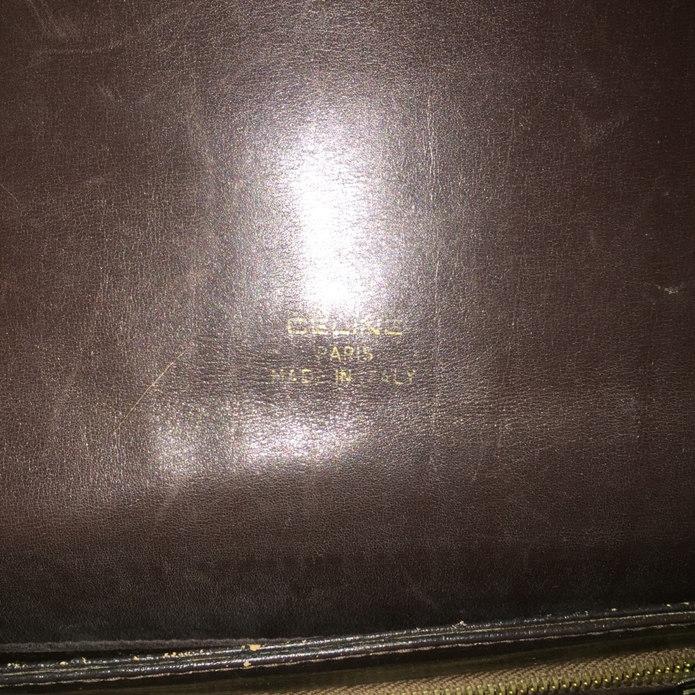 Celine Vintage  Leather and Canvas Shoulder Bag - Picture 8 of 14